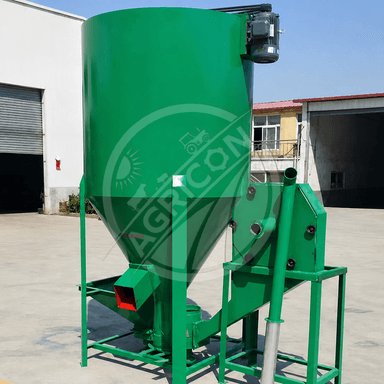 Feed Mixing Grinding Machine 500 Kg/h Multifunctional Pure Copper Motor Durable Carbon Steel For Poultry Livestock Farm