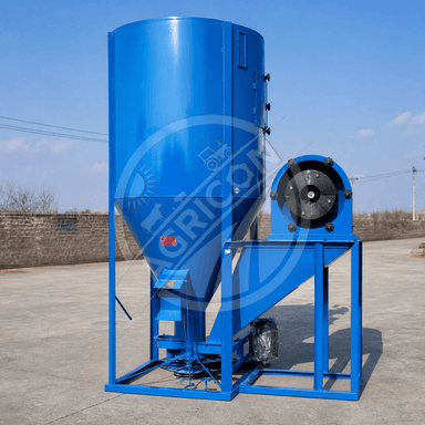 Feed Mixing Grinding Machine 500 Kg/h Multifunctional Pure Copper Motor Durable Carbon Steel For Poultry Livestock Farm