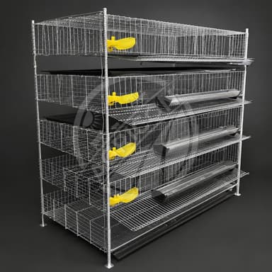 Automatic Quail Cage Multi Tier Galvanized Steel Breeding Cage With Feeder And Drinker For Quail Farm