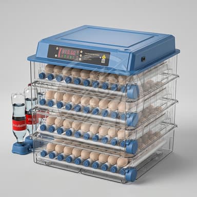 Smart Digital Egg Incubator 64-400 Eggs Capacity Automatic Temperature &amp; Humidity Control 98% Hatching Rate Chicken Duck Quail