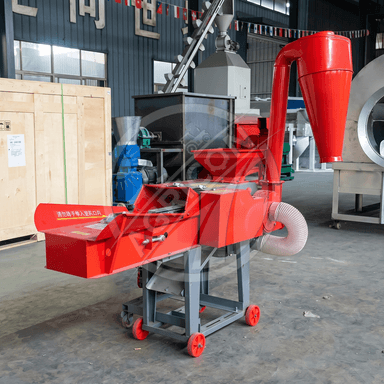 Agricon 4.8ton Multi-function Automatic Chaff Cutting Grinding Machine Pure Copper Motor Chain Conveyor Screen Mesh Poultry
