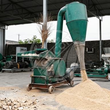 Hammer Mill Grinder Mill Machine Cyclone Dust Collection System Heavy Duty Hammers Wear Resistant Liners Interchangeable