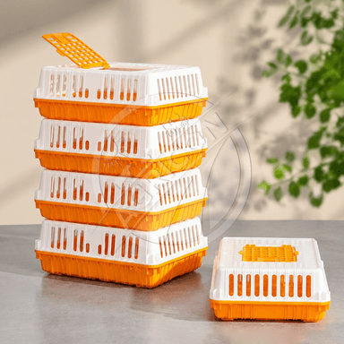 Plastic Poultry Transport Crate Stackable Chicken Cage Sliding Door Ventilated Pp Live Birds Duck Pigeon Carrier Box Agricon