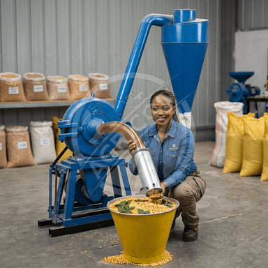 Toothed Disc Mill Grinder Adjustable Fineness 0.2mm-6mm Mesh Screen High Capacity Easy Operation Corn Wheat Sorghum Straw