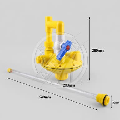 Poultry Water Pressure Regulator Automatic Adjustable Pressure Reducing Valve Pp Plastic Customized Size Multi-animal Use