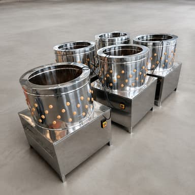 Commercial Stainless Steel Chicken Plucker Machine 1-10 Birds Per Hour Automatic Feather Removal For Farm Processing