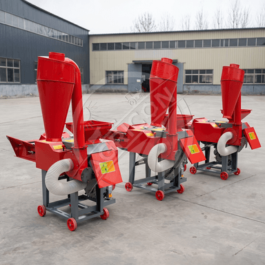 Agricon 4.8ton Multi-function Automatic Chaff Cutting Grinding Machine Pure Copper Motor Chain Conveyor Screen Mesh Poultry