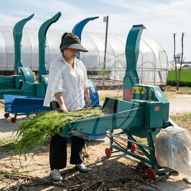 High Discharge Chaff Cutter Auto Feeding Stainless Steel Blades 5 Ton/h Capacity Electric/diesel Farm Use Silage Feed