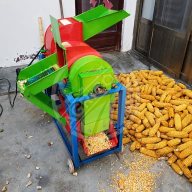 Complete Multifunctional Threshing Machine 8hp Diesel Engine Water Cooled 1500kg/h Corn Wheat Rice Sorghum Soybean Canola Grain