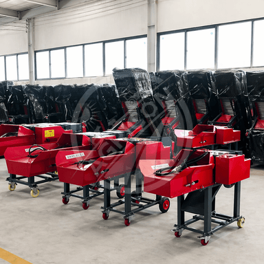 Chaff Cutter Machine Electric Rotary Cutter Alloy Steel Chain Conveyor 400kg/h High Capacity Easy Operate Livestock Farm