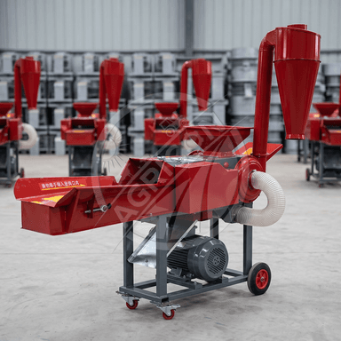 Agricon 4.8ton Multi-function Automatic Chaff Cutting Grinding Machine Pure Copper Motor Chain Conveyor Screen Mesh Poultry