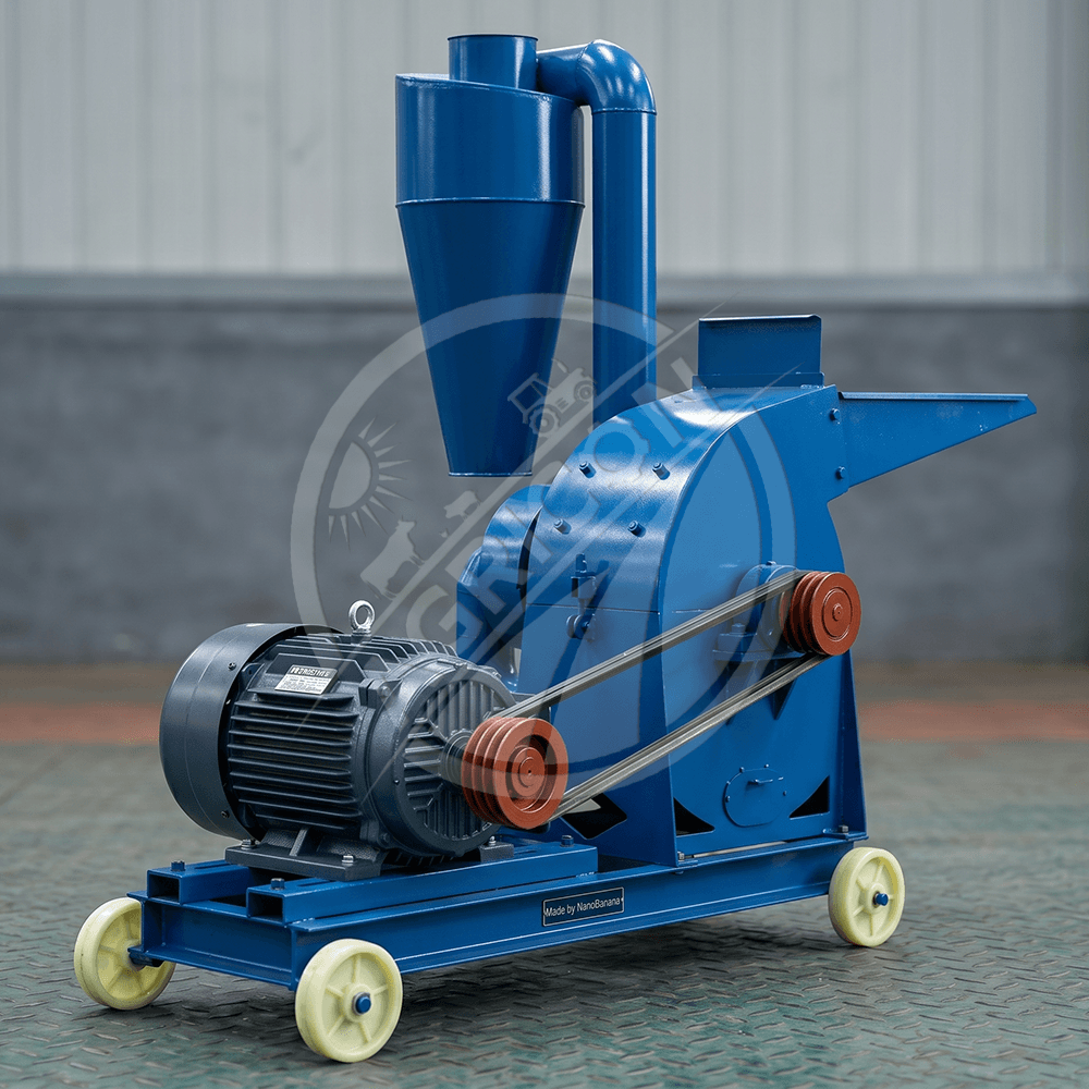 Hammer Mill Grinder Mill Machine Cyclone Dust Collection System Heavy Duty Hammers Wear Resistant Liners Interchangeable