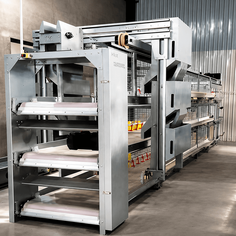 Automatic H-Frame Broiler Cage