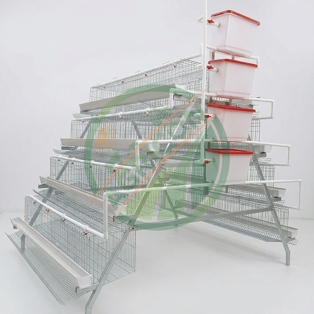 128-Bird 4-Tier Layer Cage