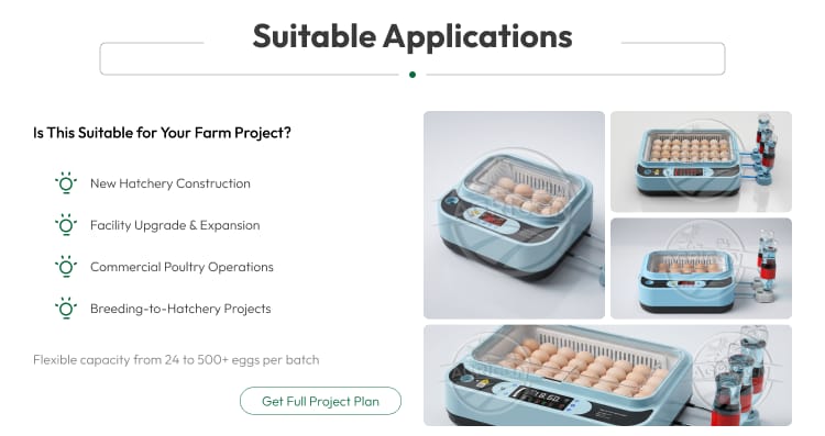 Automatic Digital Egg Incubator 48-96 Eggs Capacity Temperature Humidity Control Roller Tray For Chicken Poultry Hatching 98%