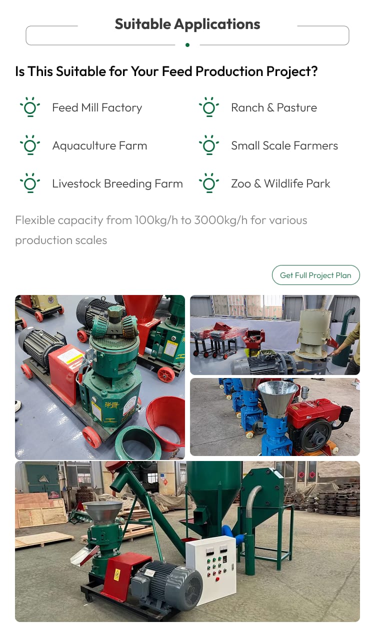 New Agp-160 Flat Die Pellet Machine High Capacity Pure Copper Motor Customizable Pellet Size Overheat Protection Livestock Feed