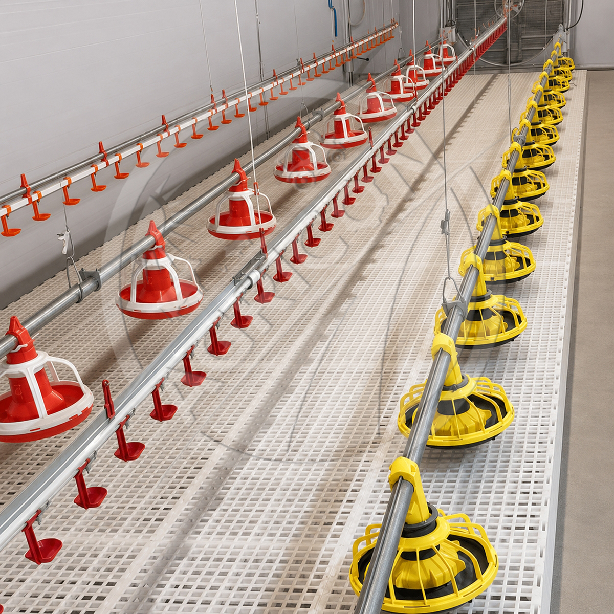 New Full-automatic Poultry Feeding Line System Pan Feeder Nipple Drinker Environment Controlled For Broiler Chicken Farm