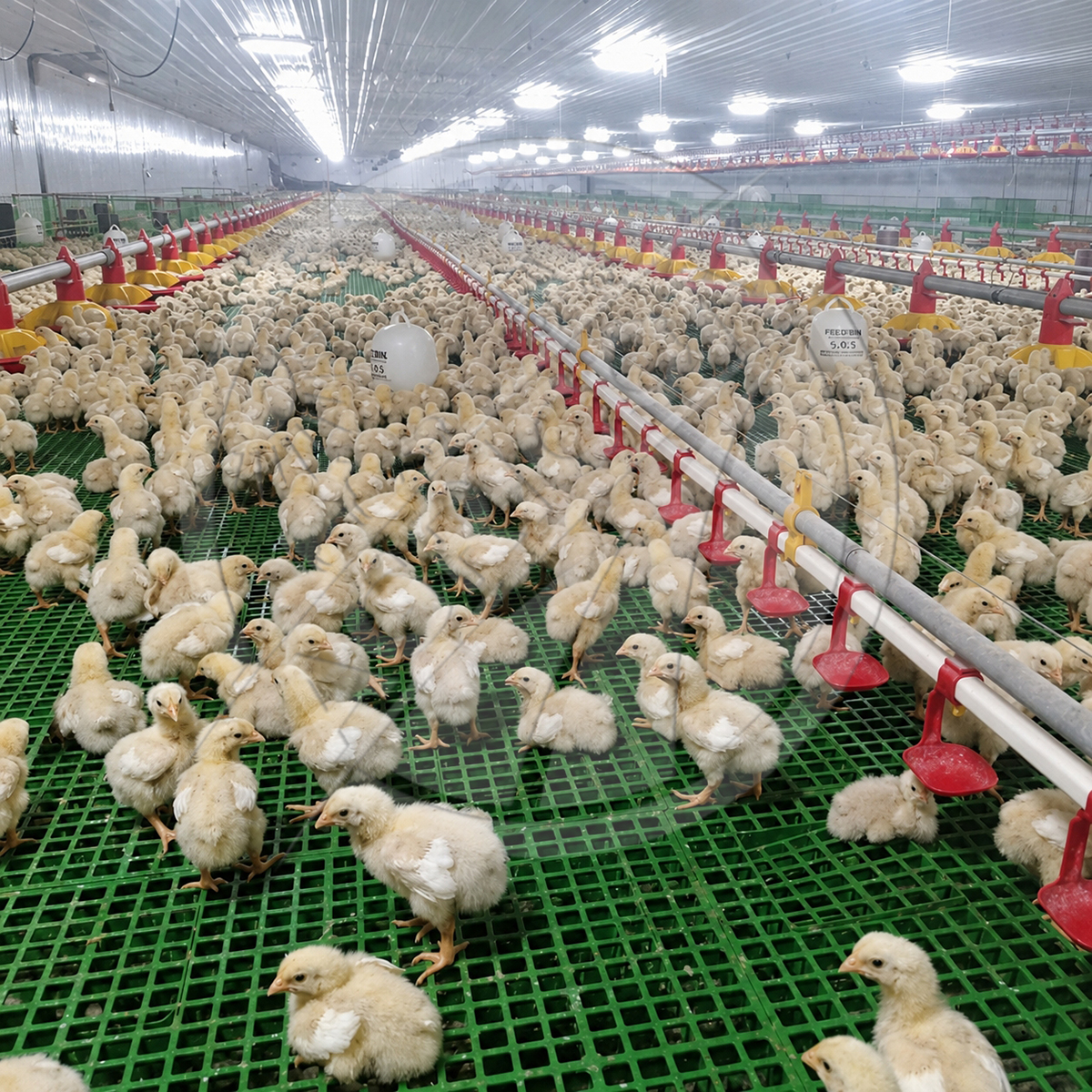 New Full-automatic Poultry Feeding Line System Pan Feeder Nipple Drinker Environment Controlled For Broiler Chicken Farm
