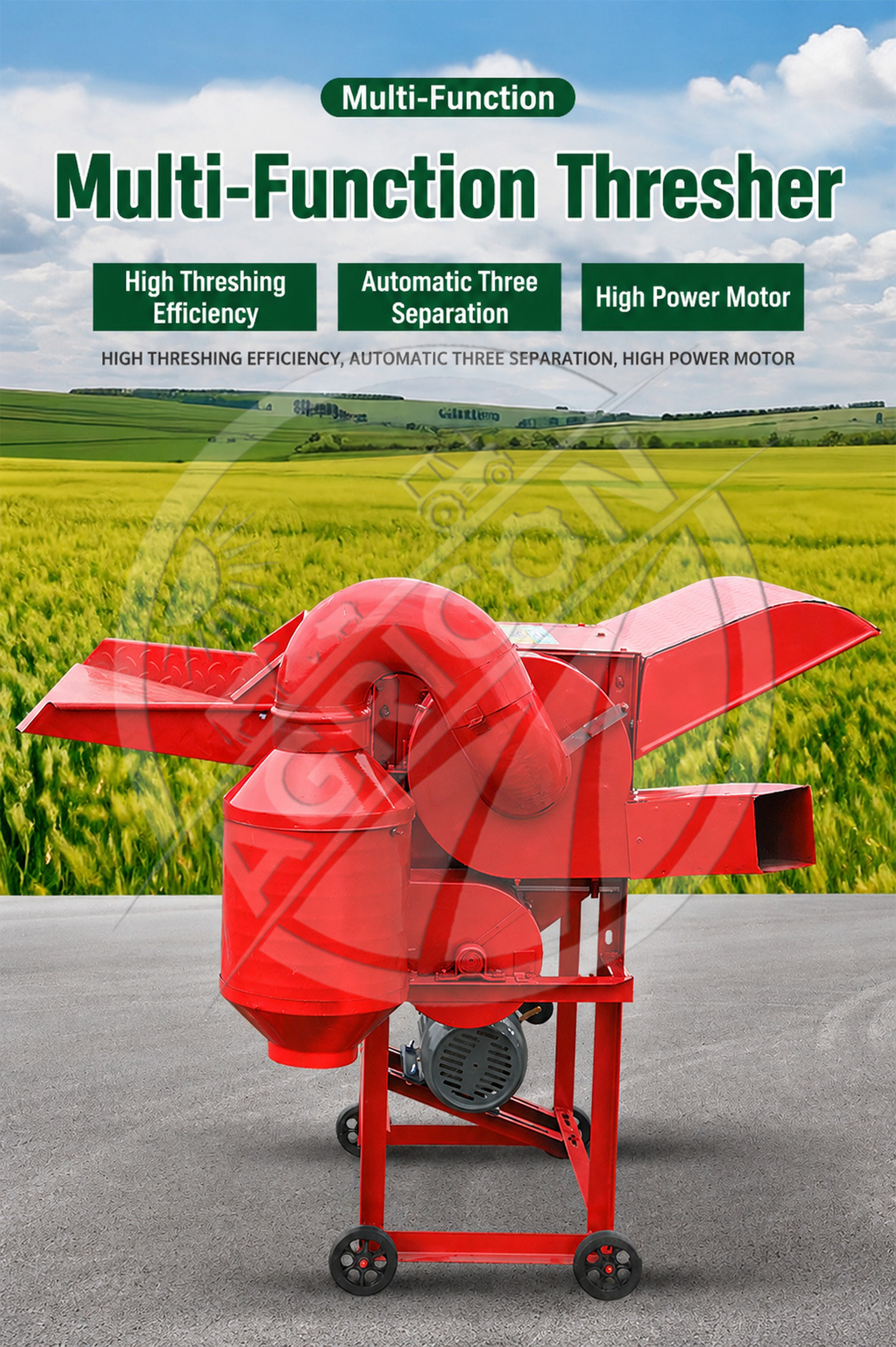 Bean Thresher Machine 200kg/h Electric Multifunctional 2kw Motor Soybean Fava Bean Bitter Bean Threshing 220v For Farm Harvest