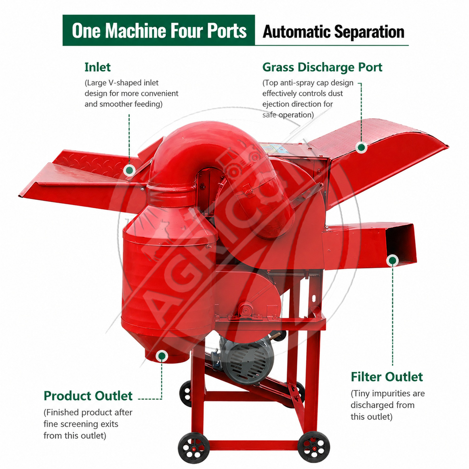 Bean Thresher Machine 200kg/h Electric Multifunctional 2kw Motor Soybean Fava Bean Bitter Bean Threshing 220v For Farm Harvest