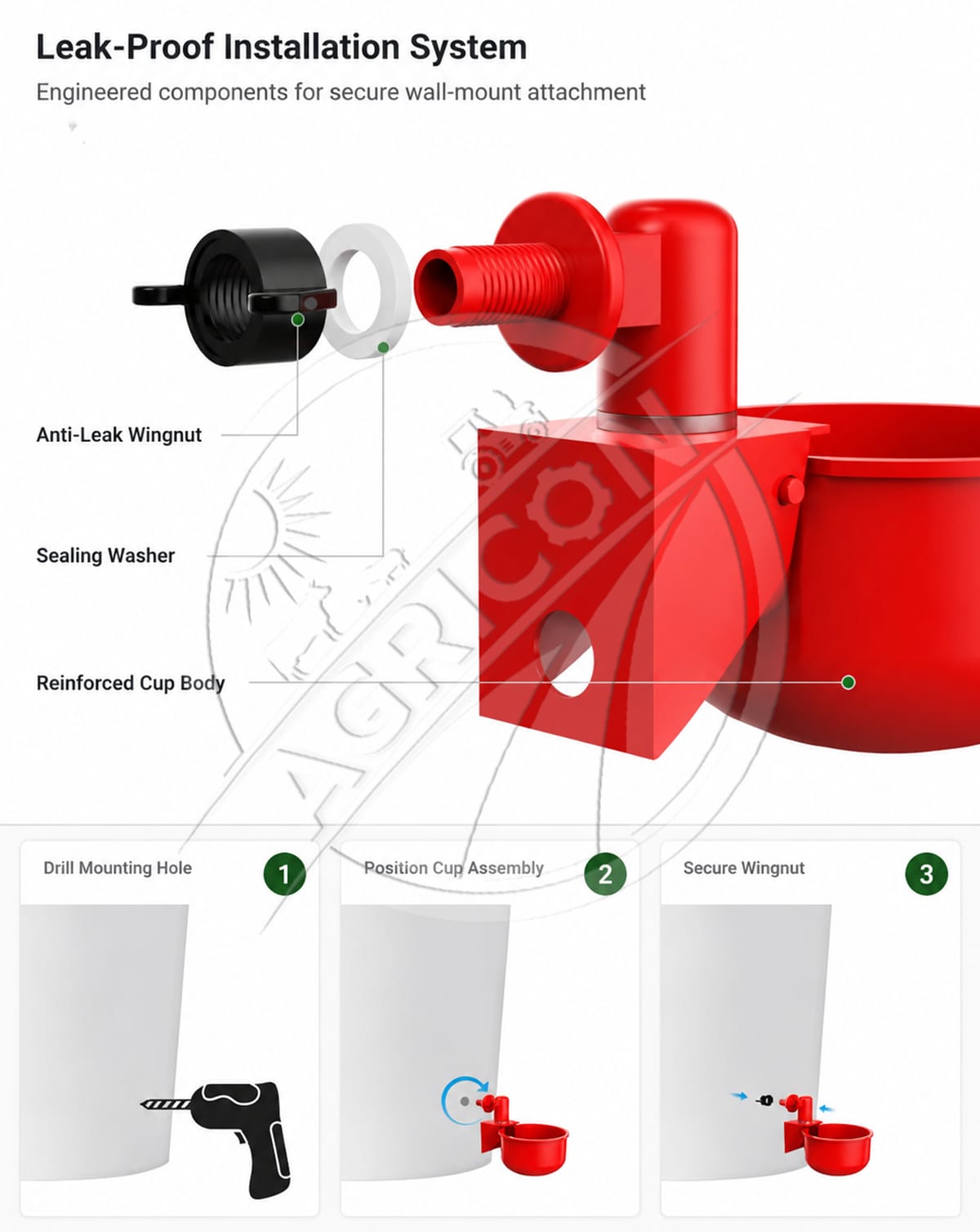 Automatic Chicken Drinking Bowl Gravity Flow Poultry Water Cup With Valve For Chicken Duck Pigeon Farm Water Supply