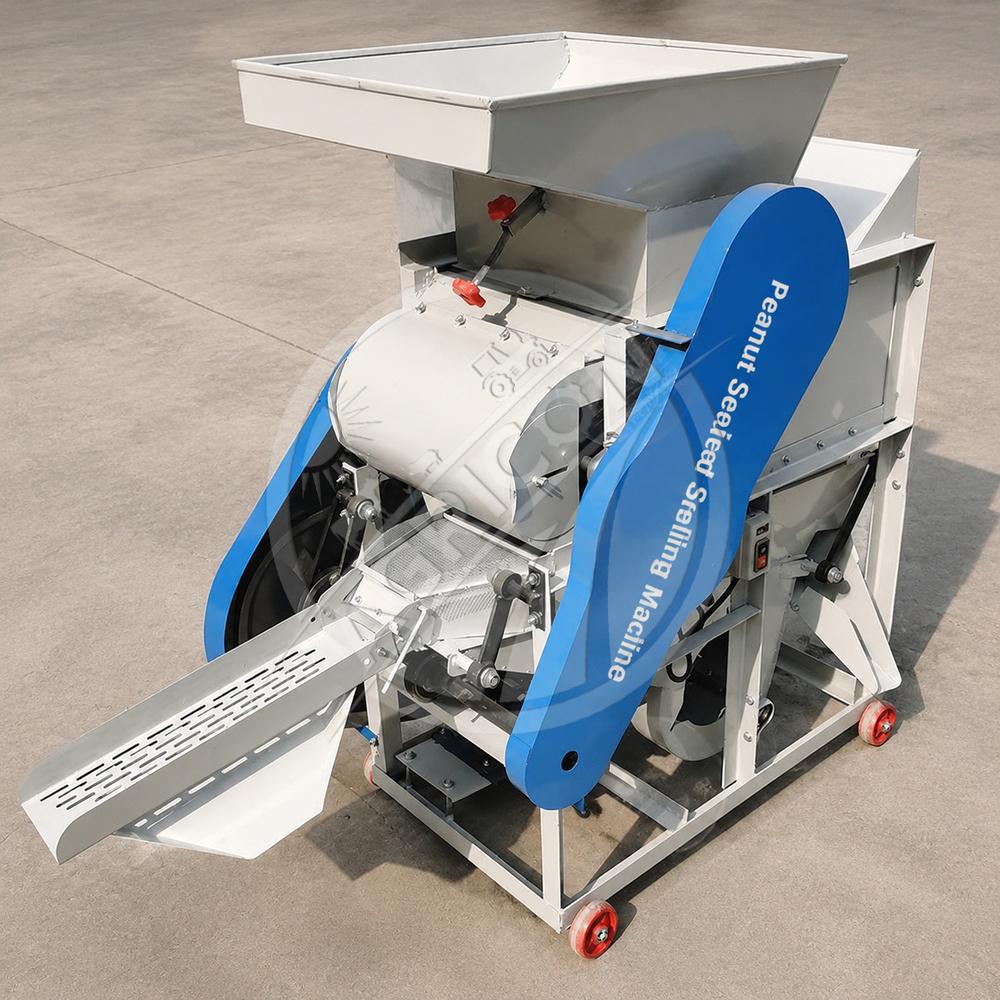 Electric Peanut Sheller Machine 3kw 4kw Copper Motor Double Roller 300-600kg/h 220v High Productivity For Peanut Farm Processing