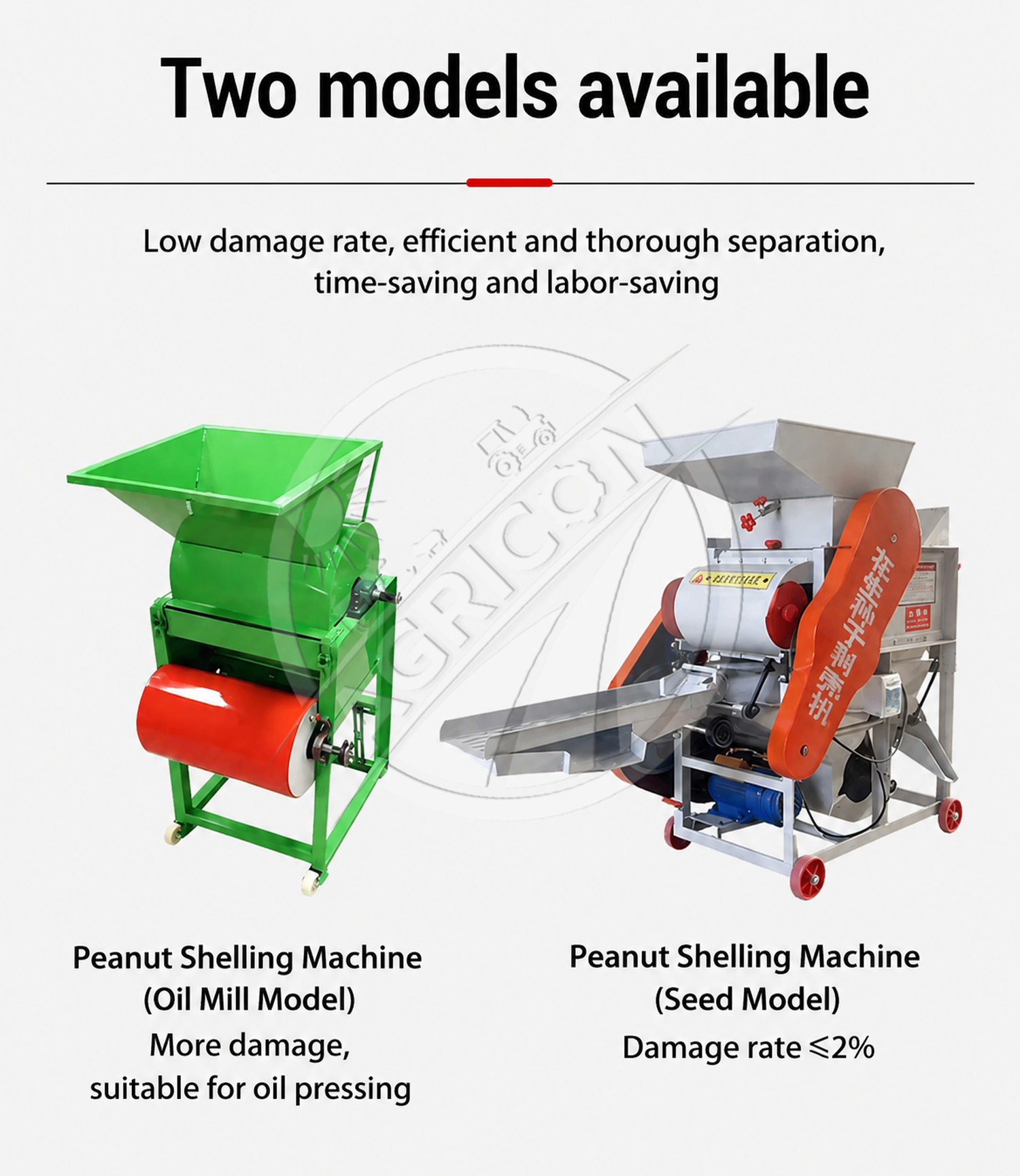 Electric Peanut Sheller Machine 3kw 4kw Copper Motor Double Roller 300-600kg/h 220v High Productivity For Peanut Farm Processing