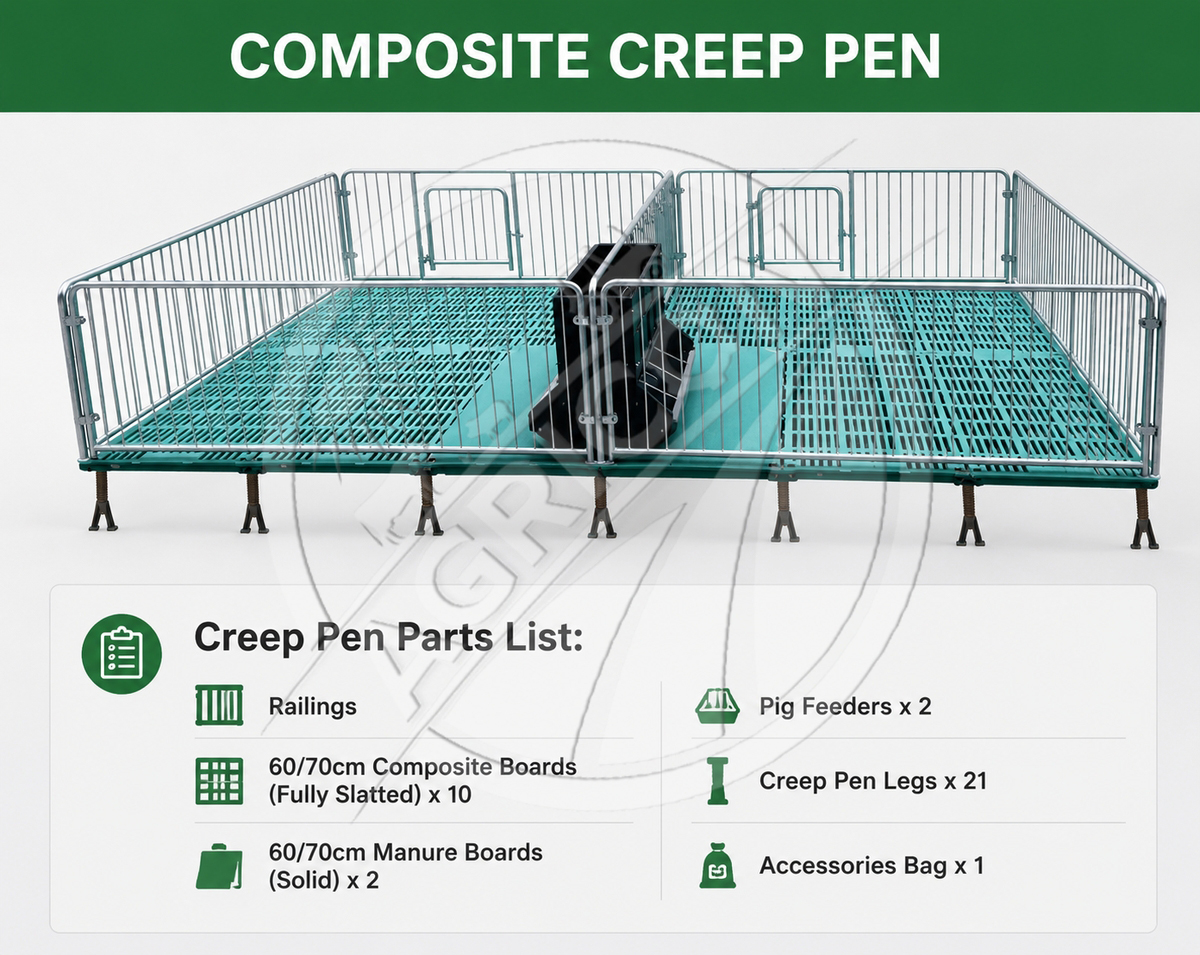 Farrowing Crate Hot Dip Galvanized Steel Sow Pig Gestation Birthing Farrowing Pen For Pig Farm Piglet Protection