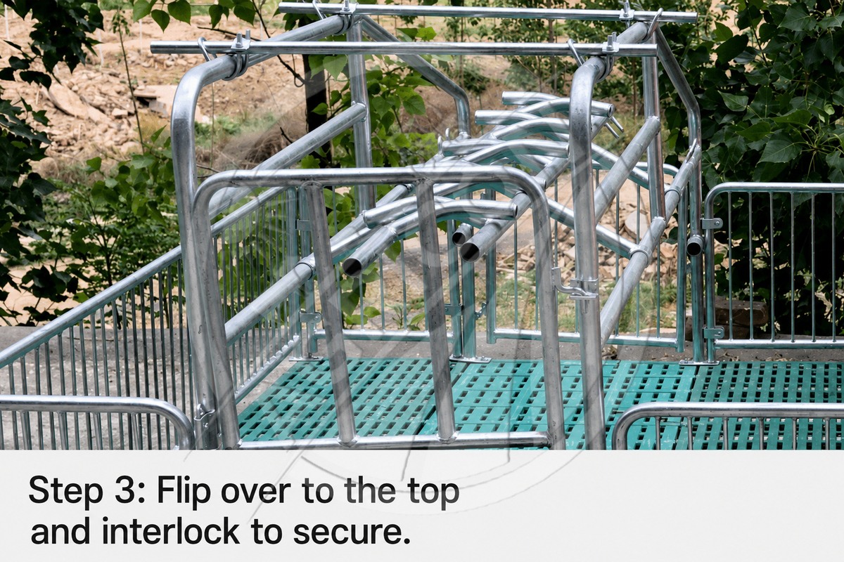 Farrowing Crate Hot Dip Galvanized Steel Sow Pig Gestation Birthing Farrowing Pen For Pig Farm Piglet Protection