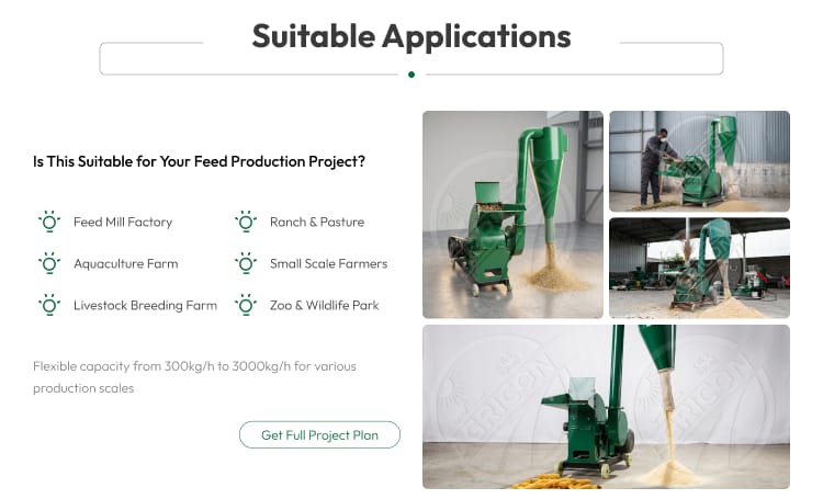 New Hammer Mill Grinder Mill Machine Cyclone Dust Collection System Heavy Duty Hammers Wear Resistant Liners Interchangeable