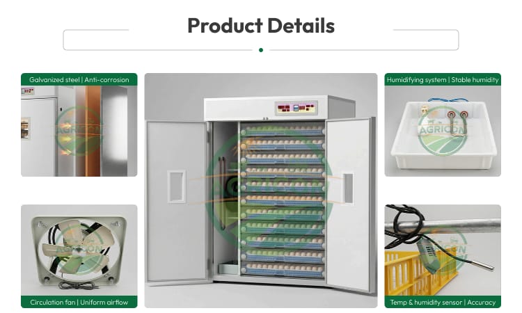 Hatcher Incubator Equipment Fully Automatic Egg Incubator For Poultry Emu High Hatching Rate Stainless Steel Construction