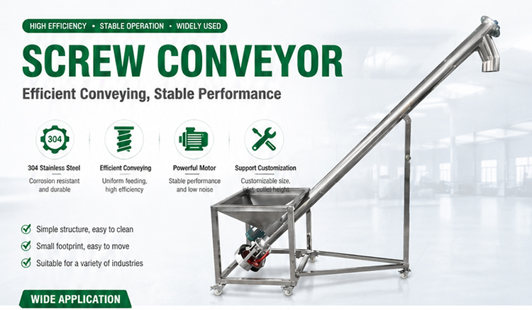 New Industrial Screw Conveyor Auger Elevator System 201 Stainless Steel Carbon Steel 220-380v Factory Customization Feed Grain