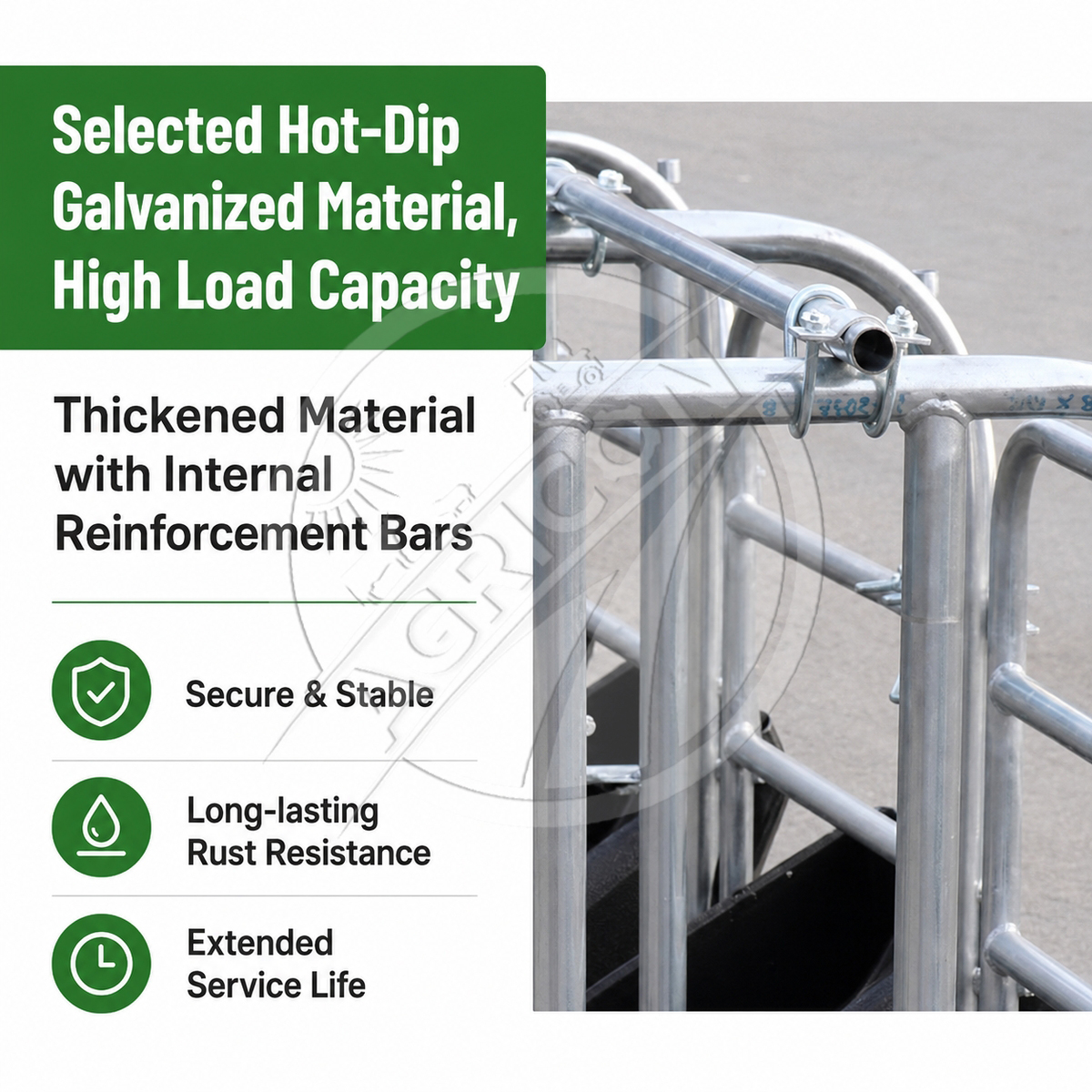 Automatic Pig Crate Gestation Pen Stall For Sow Pig Heavy Duty Galvanized Steel For Pig Farms Retail Industries Breeding Housing