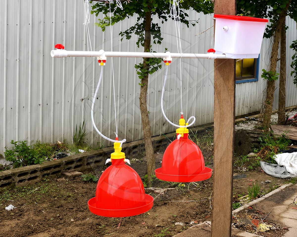 Plasson Bell Drinker Automatic Poultry Waterer For Chicken Broiler Layer Duck Goose Breeder Turkey Small Medium Large Hanging