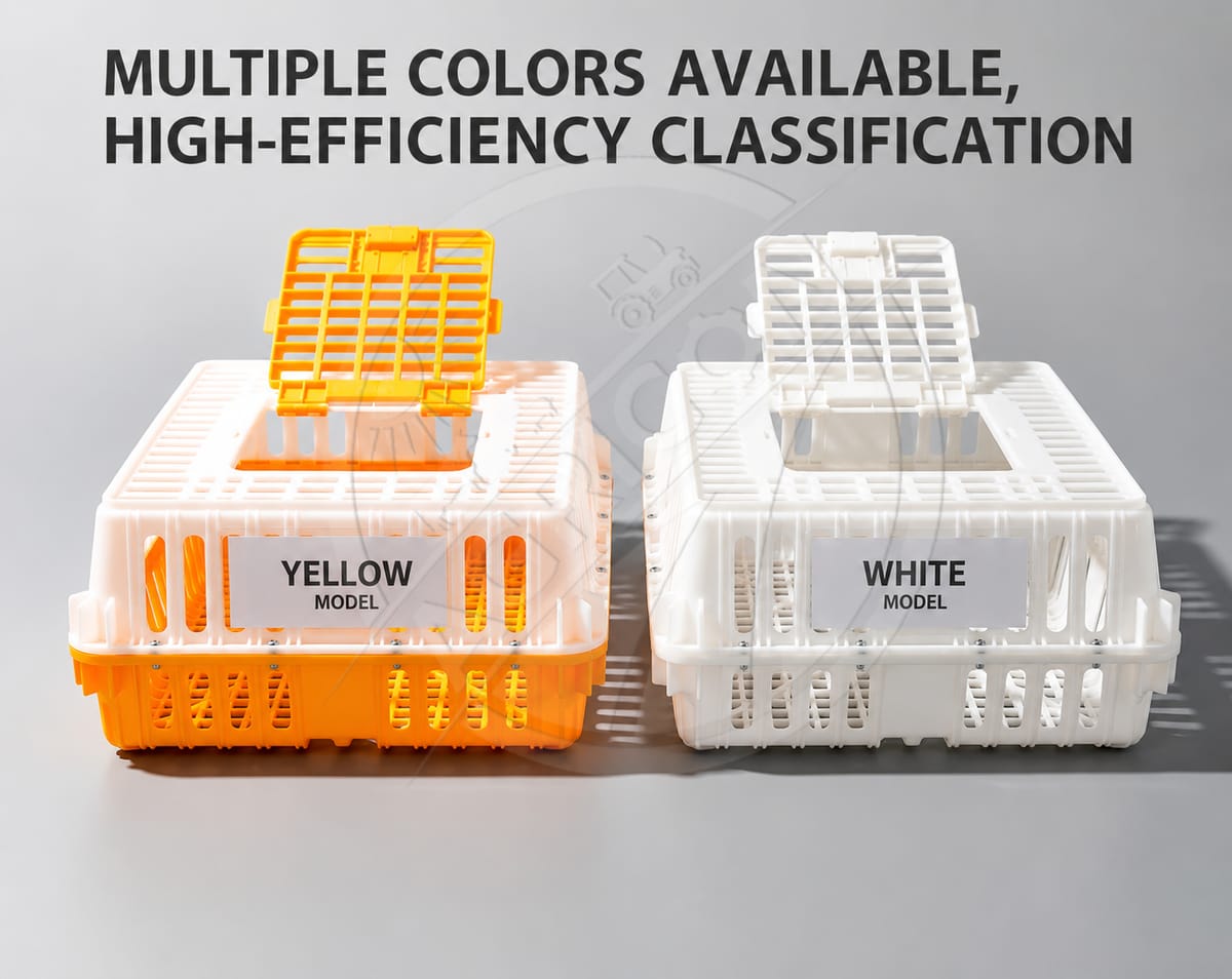 New Plastic Poultry Transport Crate Stackable Chicken Cage Sliding Door Ventilated Pp Live Birds Duck Pigeon Carrier Box Agricon