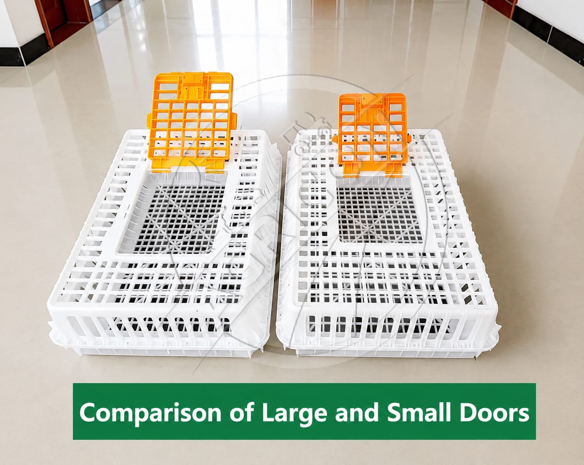 New Plastic Poultry Transport Crate Stackable Chicken Cage Sliding Door Ventilated Pp Live Birds Duck Pigeon Carrier Box Agricon