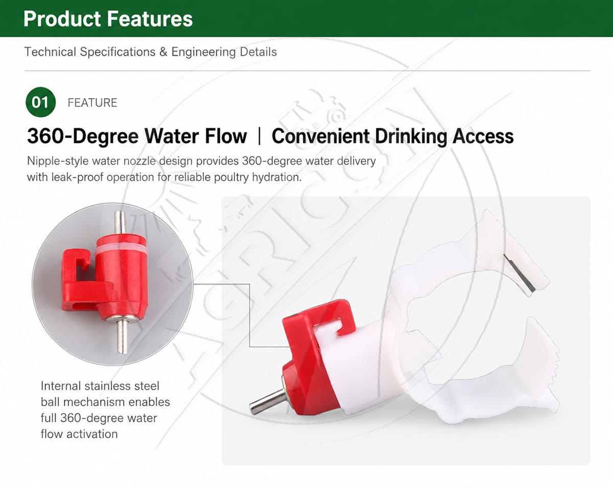New Automatic Poultry Drinking Cup Nipple Drinker Plastic Water-saving Environmental Protection Chicken Drinking Cups Cage Water