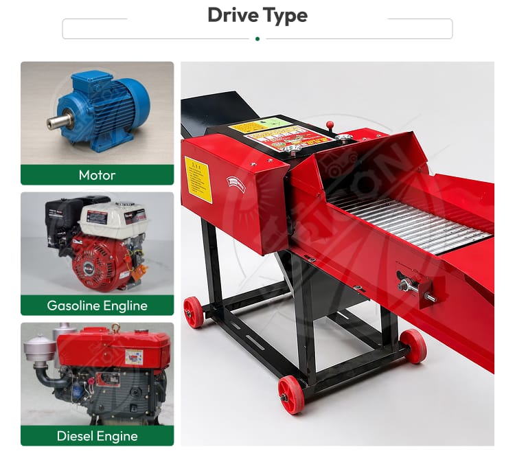 New Chaff Cutter Machine Electric Rotary Cutter Alloy Steel Chain Conveyor 400kg/h High Capacity Easy Operate Livestock Farm