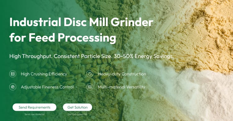 New Toothed Disc Mill Grinder Adjustable Fineness 0.2mm-6mm Mesh Screen High Capacity Easy Operation Corn Wheat Sorghum Straw